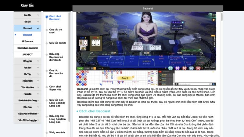 Các dạng cầu Baccarat phổ biến dễ áp dụng